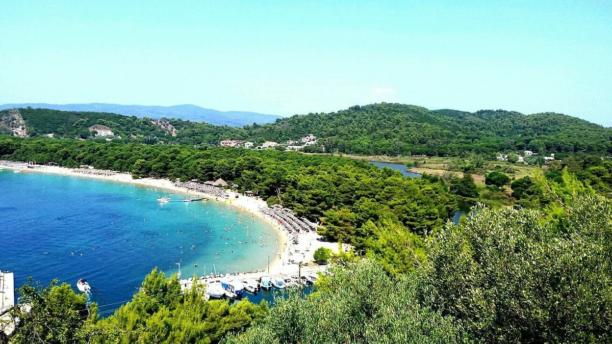 Koukounaries beach watersports, Thessaly, Greece