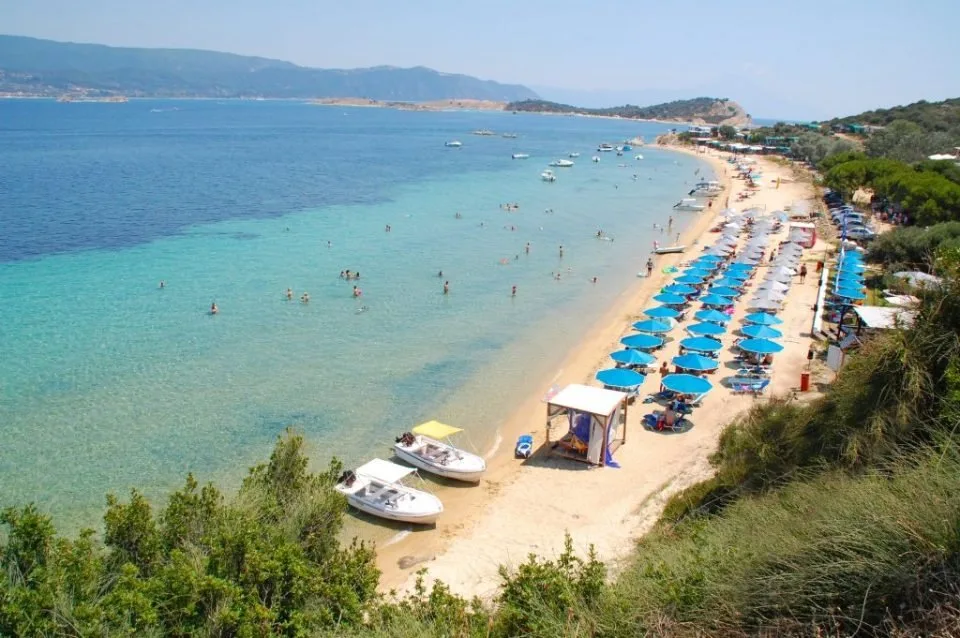 Megali Ammos Ammoulianis beach watersports, Central-Macedonia, Greece