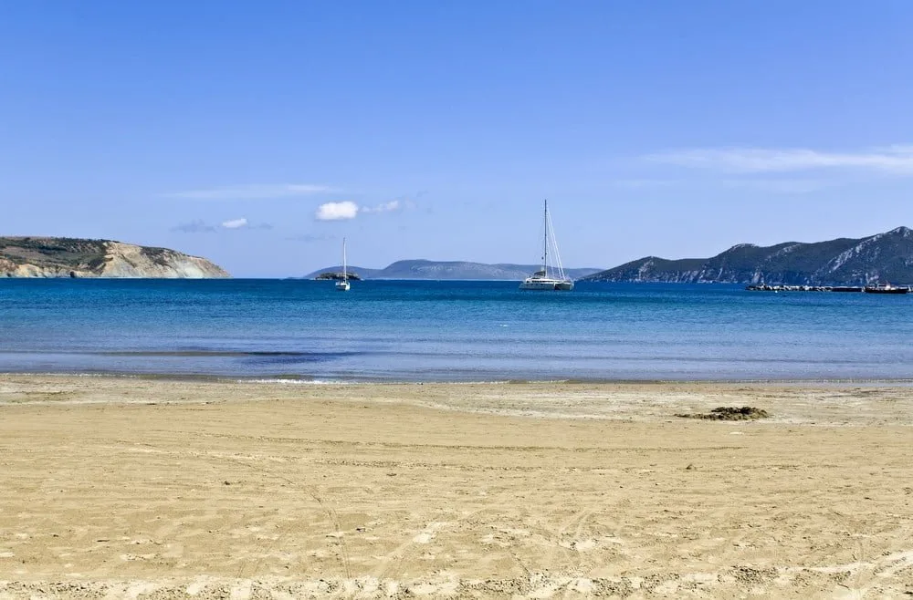 Methoni beach watersports, Peloponnese, Greece
