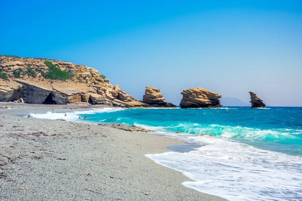 Main Rethymno Beach watersports scene