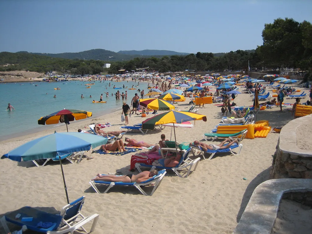 San Antonio Bay (Cala Bassa) beach watersports, Ibiza, Spain