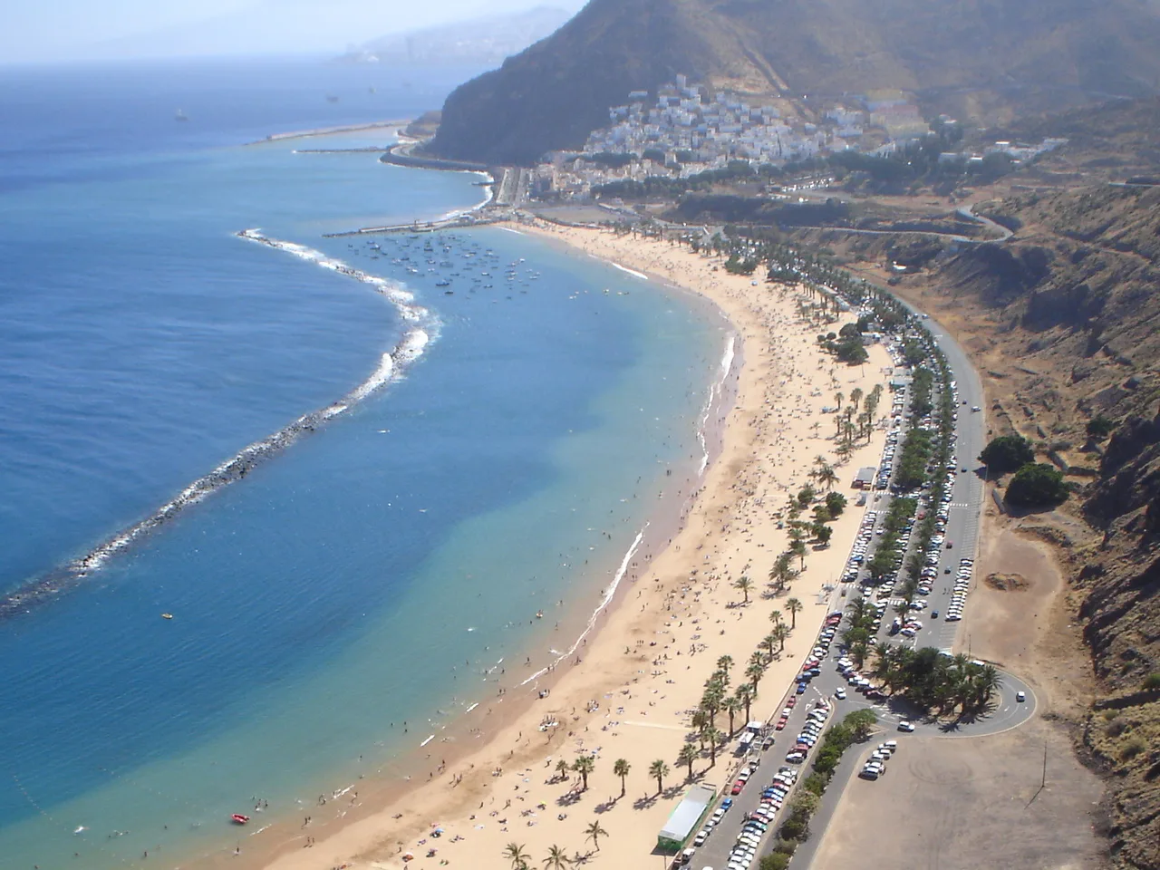 Playa de Las Teresitas beach watersports, Tenerife, Spain