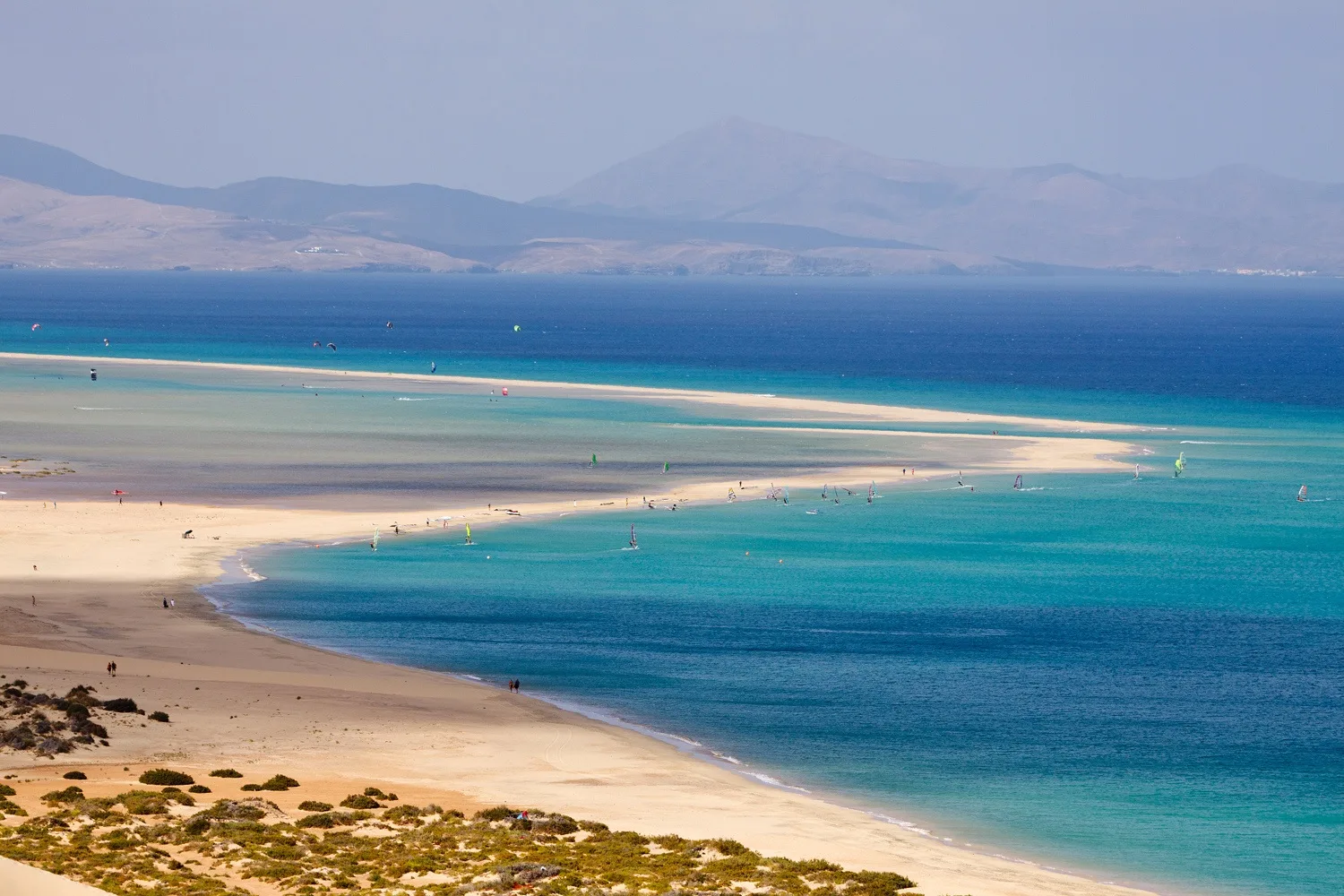 Playa de Sotavento beach watersports, Fuerteventura, Spain