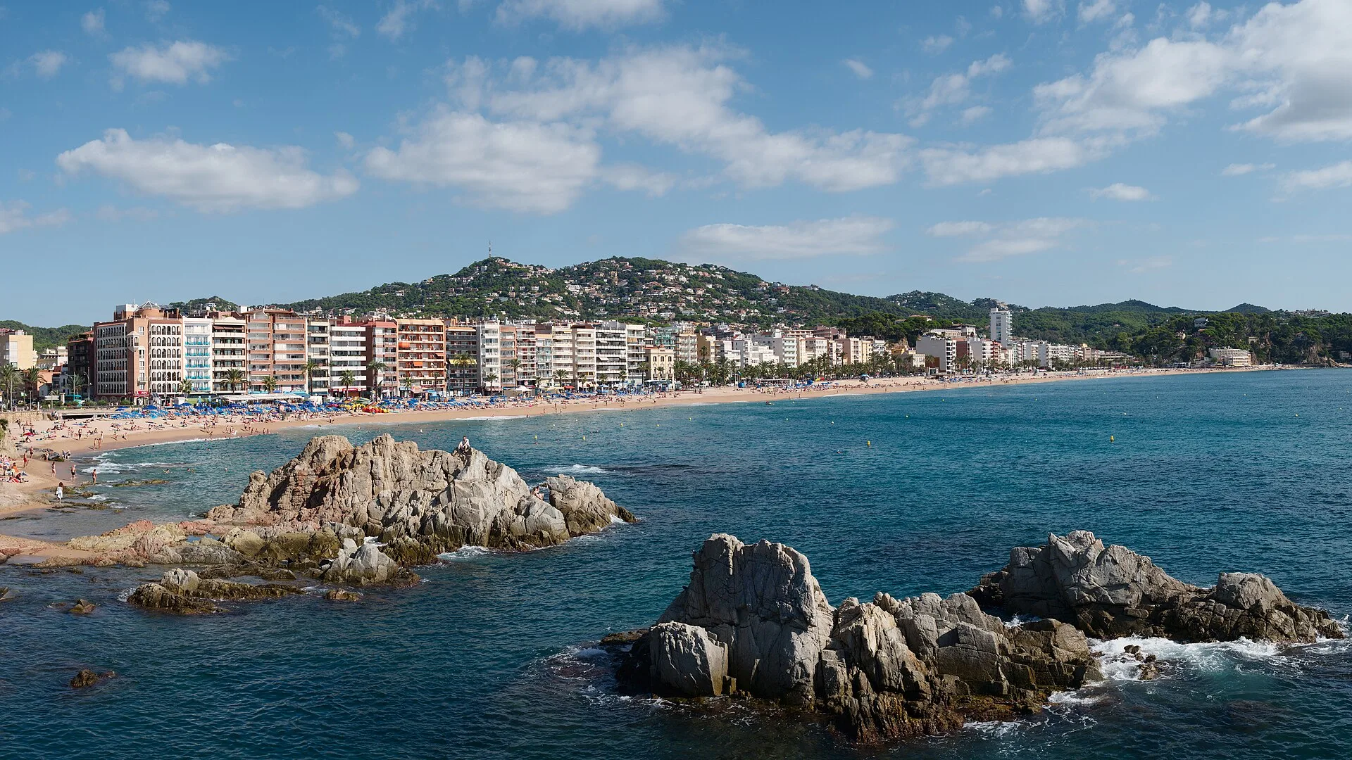 Lloret de Mar Beach beach watersports, Catalonia, Spain
